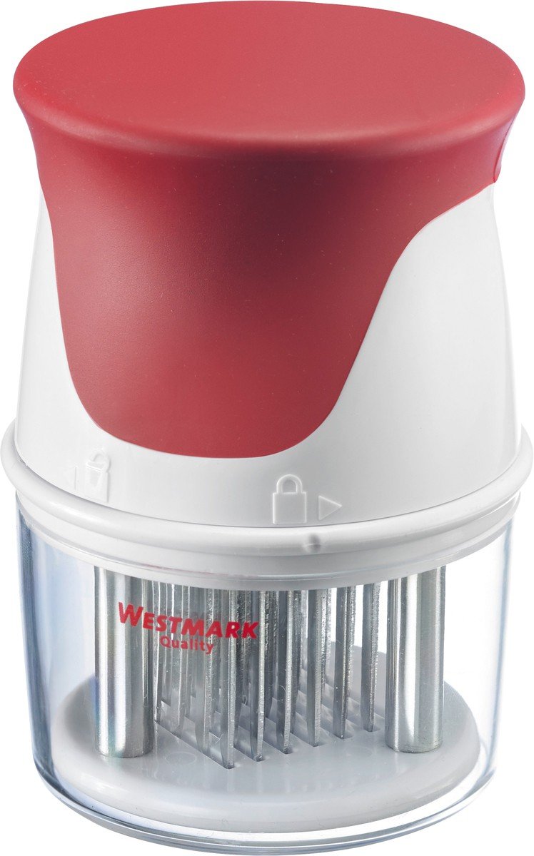Westmark Steaker with 35 Stainless Steel Blades, Plastic/Stainless Steel, White/Red, 62132260