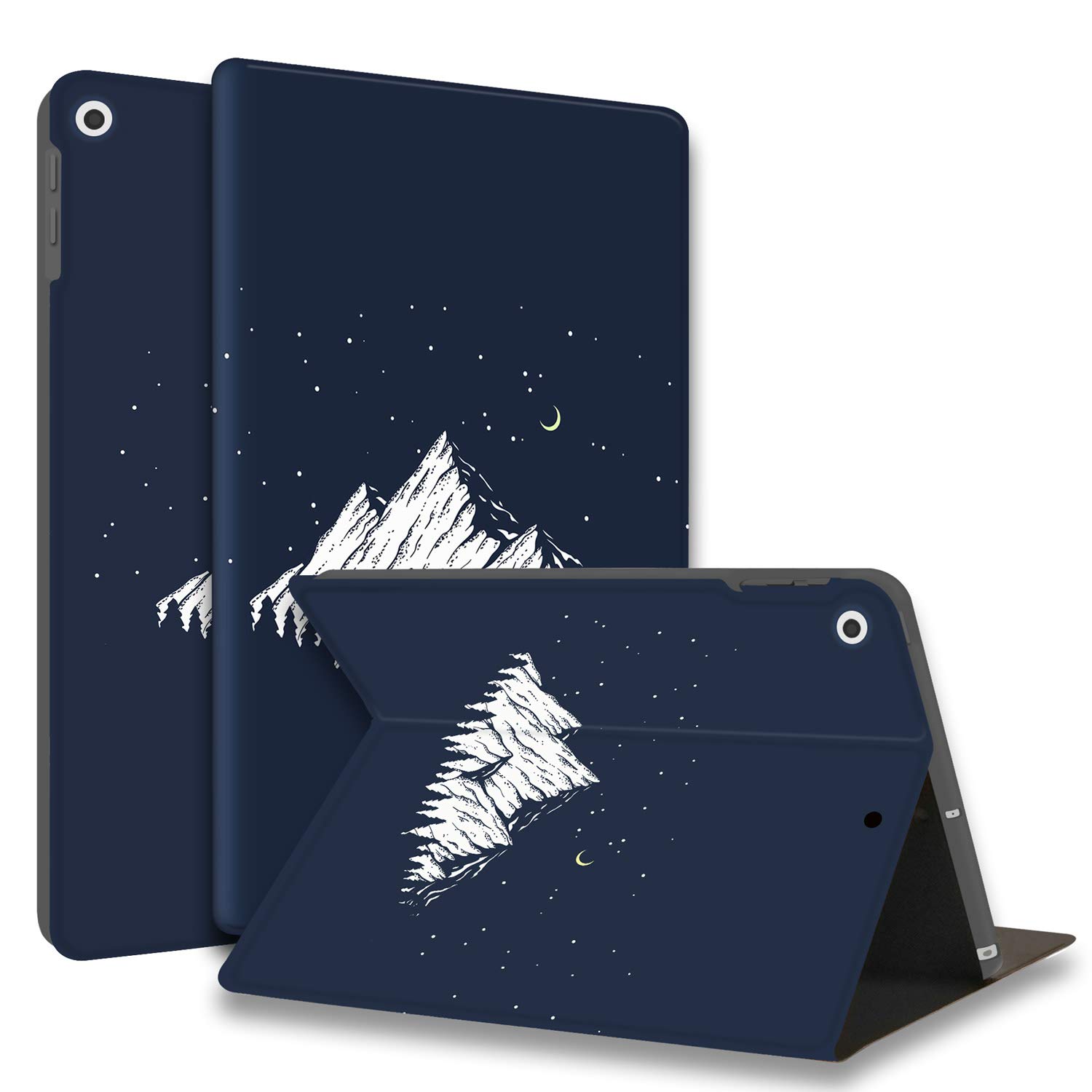 Huasiru Painting Case for iPad 10.2" 9th/8th/7th Generation Case(2021/2020/2019 Released) Only, Slim Soft TPU Smart Cover Case with Auto Sleep/Wake, Mountain