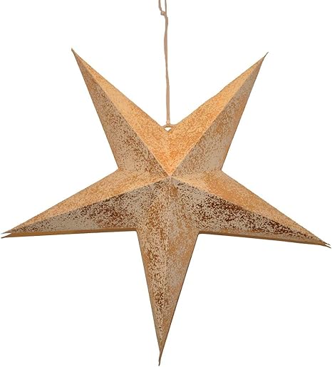 Stella Di Natale In 3d.Stella Di Carta 3d 10 Led O 60 Cm Oro Stella Di Natale A 5 Denti Stella Di Natale Decorazione Natalizia Decorazione Per Finestra Amazon It Illuminazione
