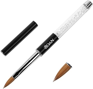 Bqan 1pc Nail Art Brush Pure Kolinsky Sable Crystal Pen 8 By Bqan Amazon Fr Beaute Et Parfum