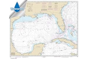 Paradise Cay Publications, Inc. NOAA Chart 411: Gulf of Mexico 35.3 x 42.5 (Waterproof)