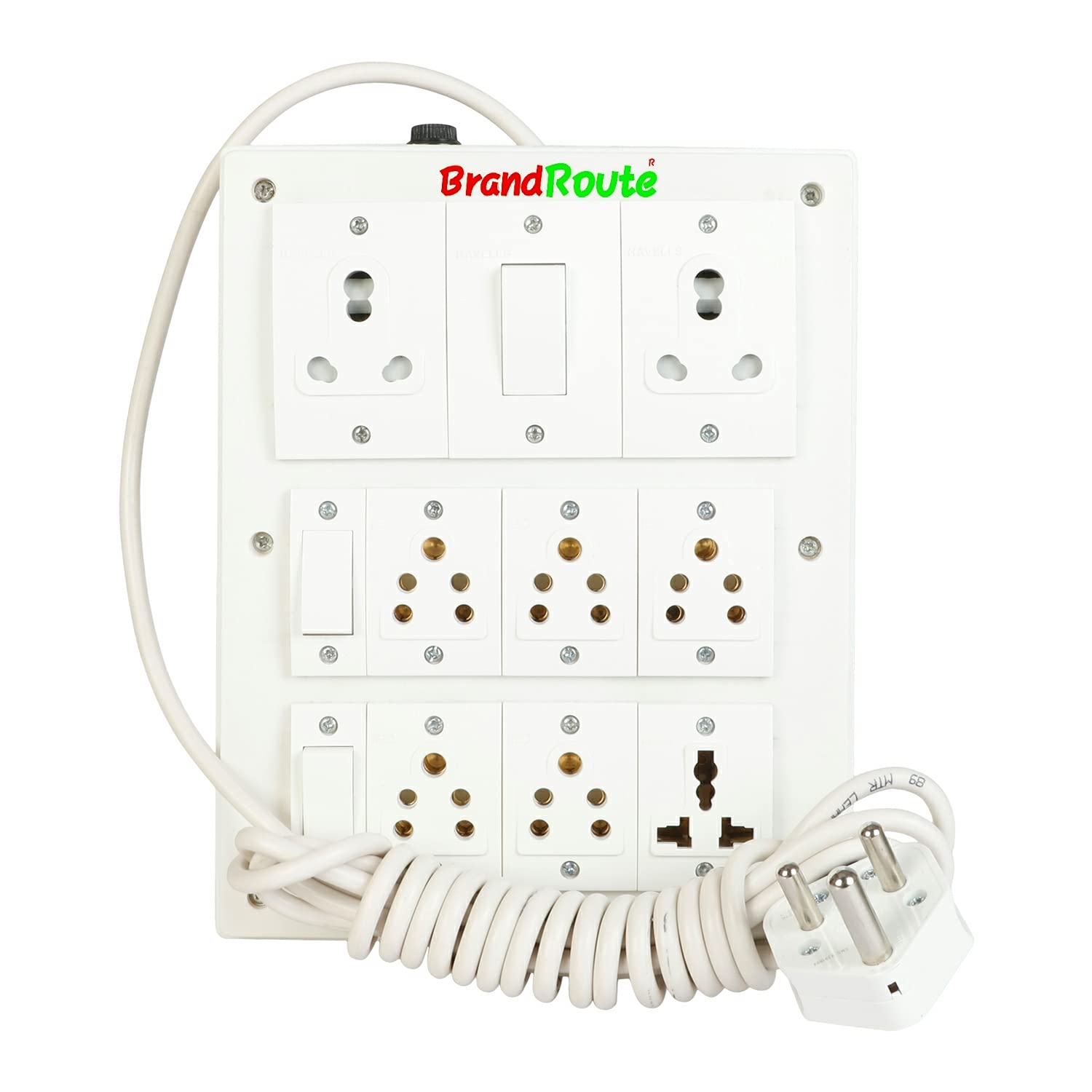 Buy BrandRoute Board Fitted with Reo Havells 2 Sockets (16 Amp), 1