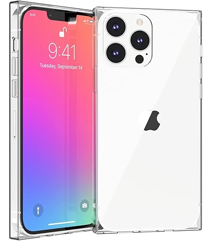 Amazon.com: ANHONG Clear Rectangle Edge Case Compatible with