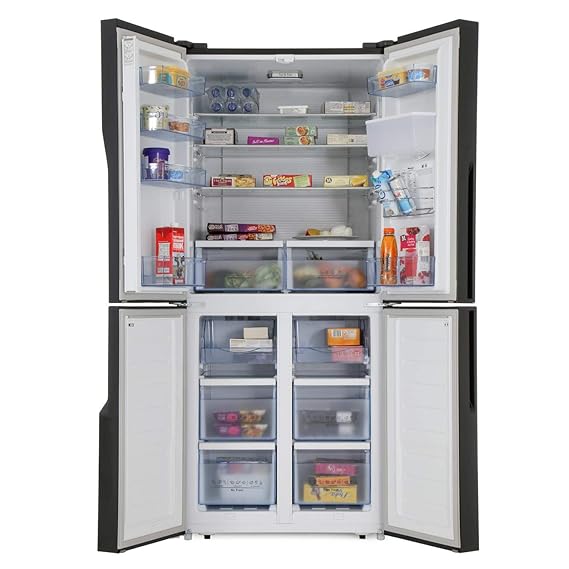 Hisense rq560 N4wb1 cuatro puerta americano frigorífico congelador ...