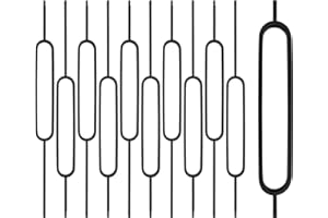 DEVALLEY Wrought Iron Balusters for Staircase,Hollow Single Oval Stair Spindles,1/2" Square Decorative Metal Stair Raling (Pack of 10)…