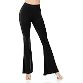 MINEFREE Women's Premium Flare Legging Yoga Pants Palazzo Pants Form Fitting Comfty High Waist Bell Bottom Pants