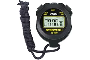 FCXJTU Digital Simple Stopwatch Timer, No Bells, No Alarm, Simple Basic Operation, Silent, Clear Display, ON/Off, Large Display for Swimming Running Training Kids Coaches Referees Teachers