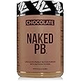 Naked Chocolate Peanut Butter from US Farms, Only 4 Ingredients - Roasted Peanuts, Cocoa, Sea Salt, and Sugar - Vegan, 47 Servings - NAKED PB