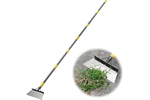LCOKEIY Garden Cleaning Shovel, Multifunctional Flat Shovel with 92 Inch Adjustable Length Ergonomic Handle, Gardening Scraper Shovel for Weeding,Scraping,Ice Remove…