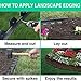 Landscape Edging Kit - Plastic Lawn Border - Landscaping Edge Roll - Garden No Dig Landscape Edging Heavy Duty 20 Feet