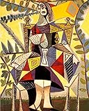 Wowdecor Paint by Numbers Kits for Adults Kids, DIY Number Painting - Abstract Lady by Picasso 40 x 50 cm - New Stamped Canvas (Framed)