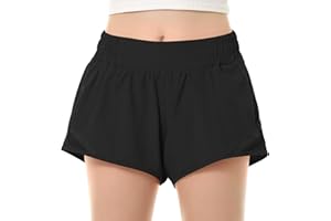 QooNoo Girls Athletic Shorts with Zipper Pocket Lightweight Elastic Waist Running Shorts for Teen Girls Kids Active Sports