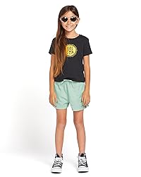 Volcom Girls' I Got U Baby Short Sleeve Tee, Black