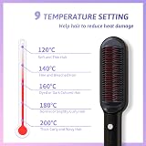 VKK Hair Straightener Brush 5 Temp Settings PTC Fast Heat Anti-Scald Comb view 4