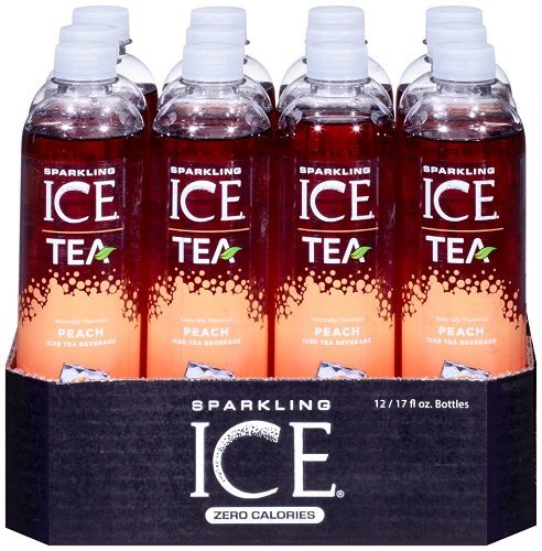 Sparkling ICE Tea Peach Tea, 17 Fluid Ounce, 12 Count by Sparkling ICE Tea