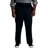 Haggar Men's Premium No Iron Khaki Classic Fit Flat Front Casual Pant (Regular and Big & Tall Sizes)