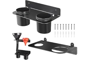 Funnel Holder | with Removable Drip Cups Wall Mount Auto Shop Supplies - Oil Filter Storage Rack - for Coolant Motor Engine A