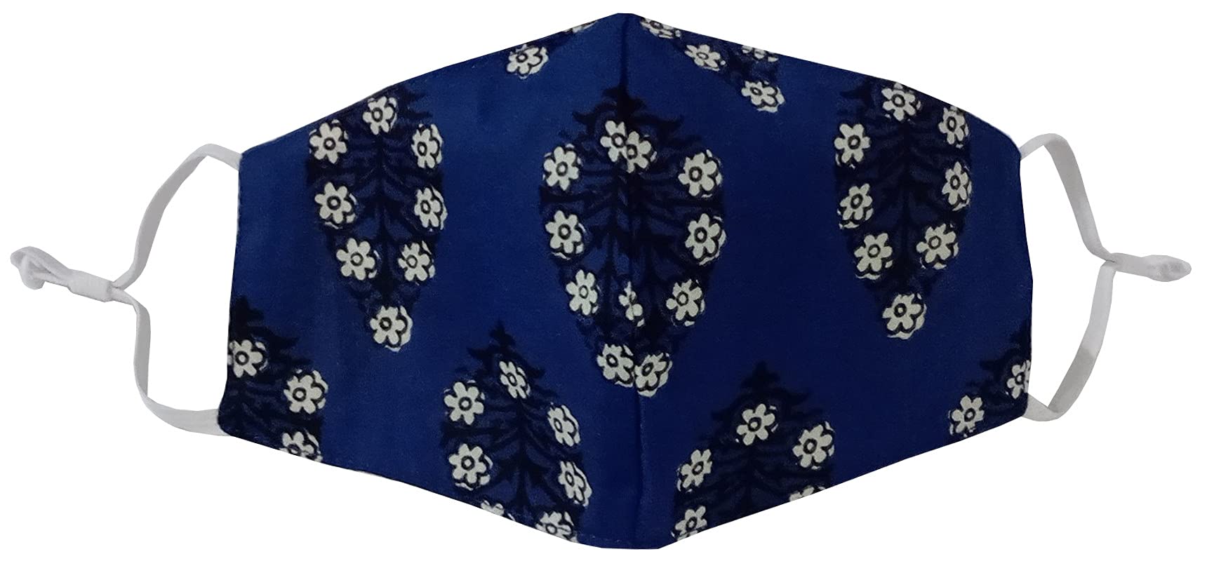 Purpledip Cotton Fashion Face Mask: Washable Reusable 2 Cloth Layer With Adjustable Elastic