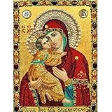 5D Diamond Painting, Staron Religious Cross Stitch Kit 5D Diamond Embroidery Painting Accessories Set DIY Art Craft Wall Decor (C)