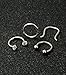 YOVORO 16G 3-4PCS 316L Stainless Steel Septum Piercing Nose Rings Hoop Cartilage Tragus Retainer Body Piercing Jewelry 8-10MM (e: 8pcs Silver-Tone+Rose Gold 8mm)
