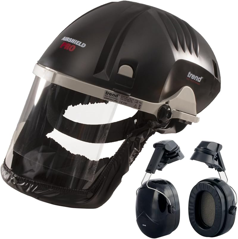 Trend Airshield Pro Full Face Shield with Ear Defenders AIR/PRO/D2