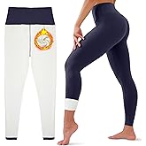 HEGALY Thick Fleece Lined Leggings for Women Tummy Control High Waisted Workout Thermal Warm Soft Yoga Pants for Cold Winter