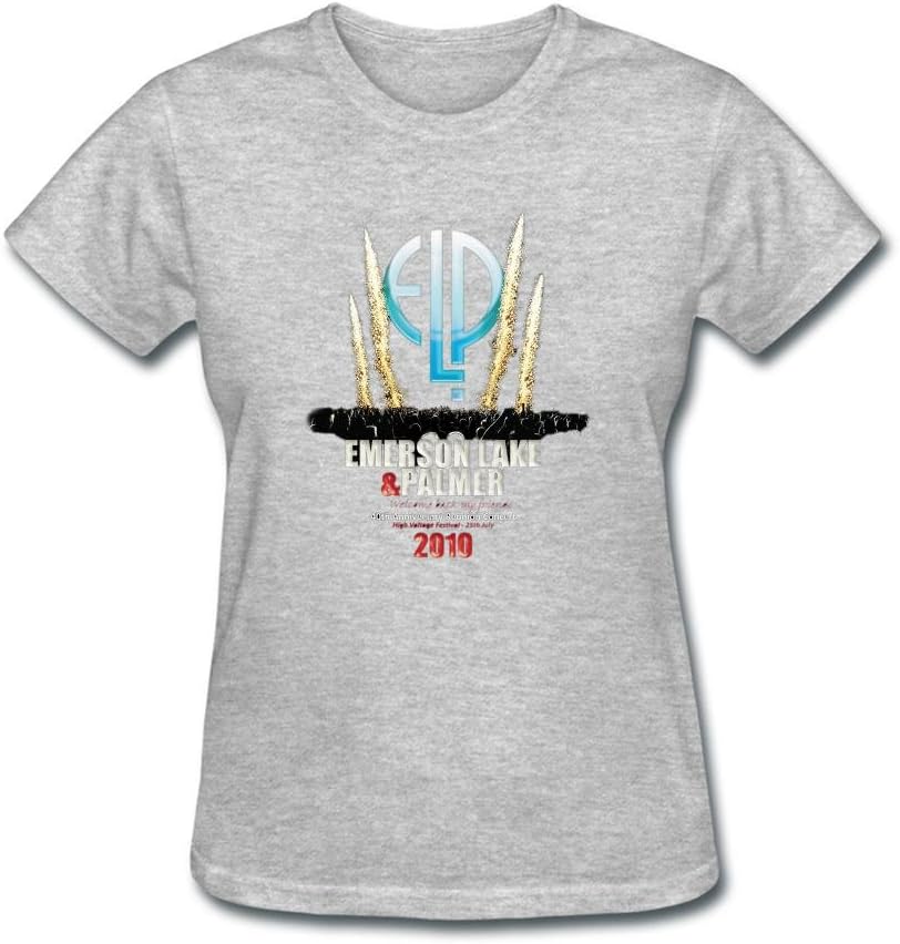 FUSHUO20WTW Women's Emerson, Lake & Palmer T-shirt Size M Grey