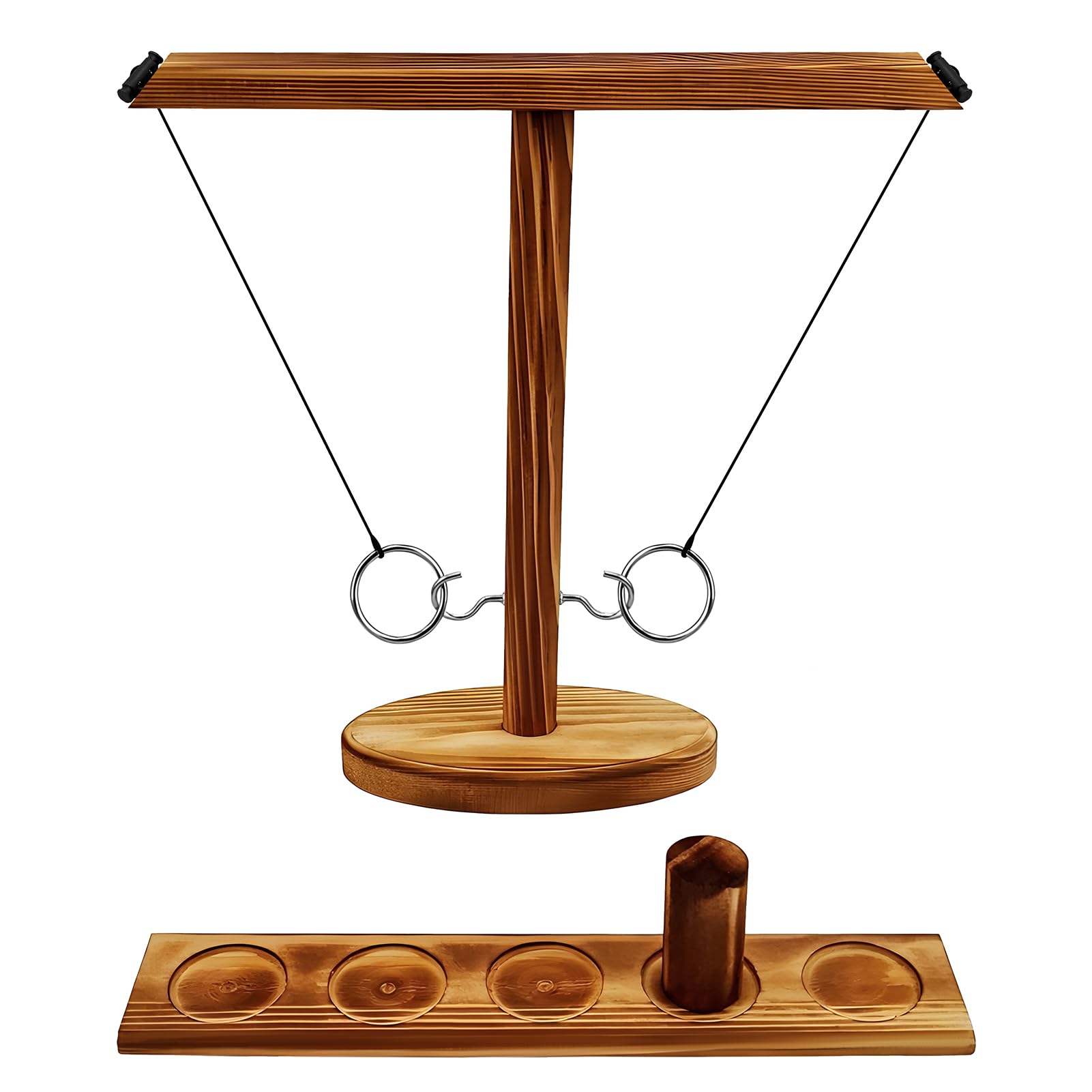 Joycabin Hooks Ring Toss Game for Children and Adults, Ring Toss Hook and Ring Indoor, Toss Hook and Ring Game, Hook Ring Toss Game, Interactive Hook Ring Throwing Game for Home Party