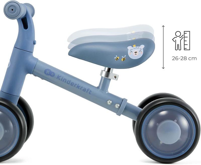 Cutie Flash Bicicleta de aprendizagem para crianças, sem pedais, rodas com luzes LED, design moderno, construção segura, para crianças a partir de 1 ano