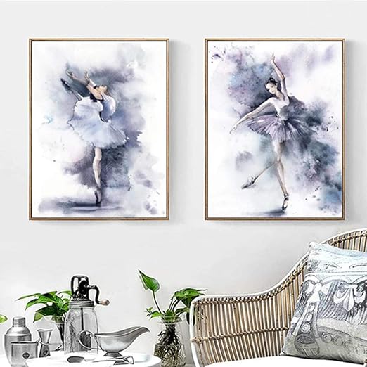 Sure Life Modern Acuarela Ballet Dance Poster Impresiones En