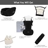 bebear Bebamour Baby Carrier Newborn to Toddler Ergonomic Hip Seat Black view 3