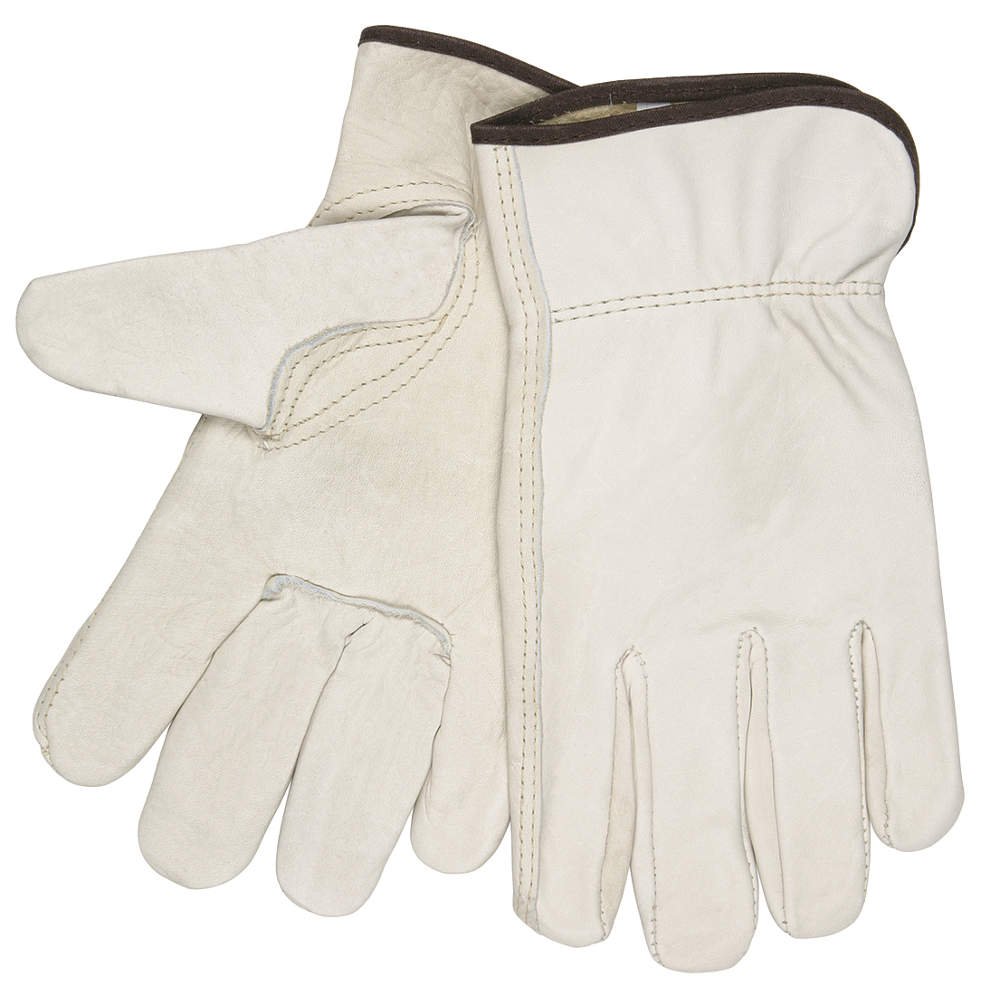 Leather Palm Gloves, Shirred Cuff, 3XL, PR Work Gloves