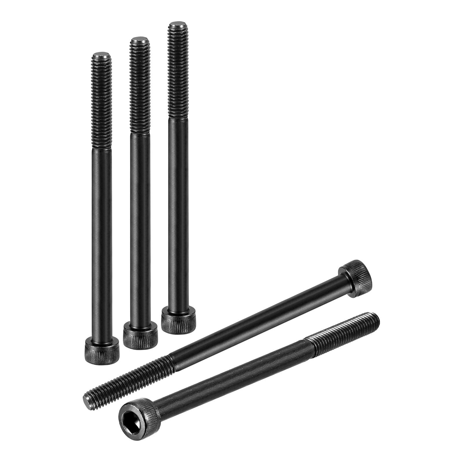 DTGN M5-0.8x70 Socket Head Cap Screws Bolts - 25Pack - Good for Road Bicycle, Mountain Bike, Auto, Motorcycle - Carbon Steel Hex Head Metric Screws, Black