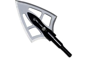 SOSOSHOOT 12Pcs Stainless Steel 100 Grain Broadheads 2 Blades Hunting Tips for Crossbow Compound Bow Archery Hunting