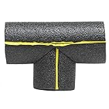 Frost King TEE1H 1in Pipe Tube Tee Connector, Black