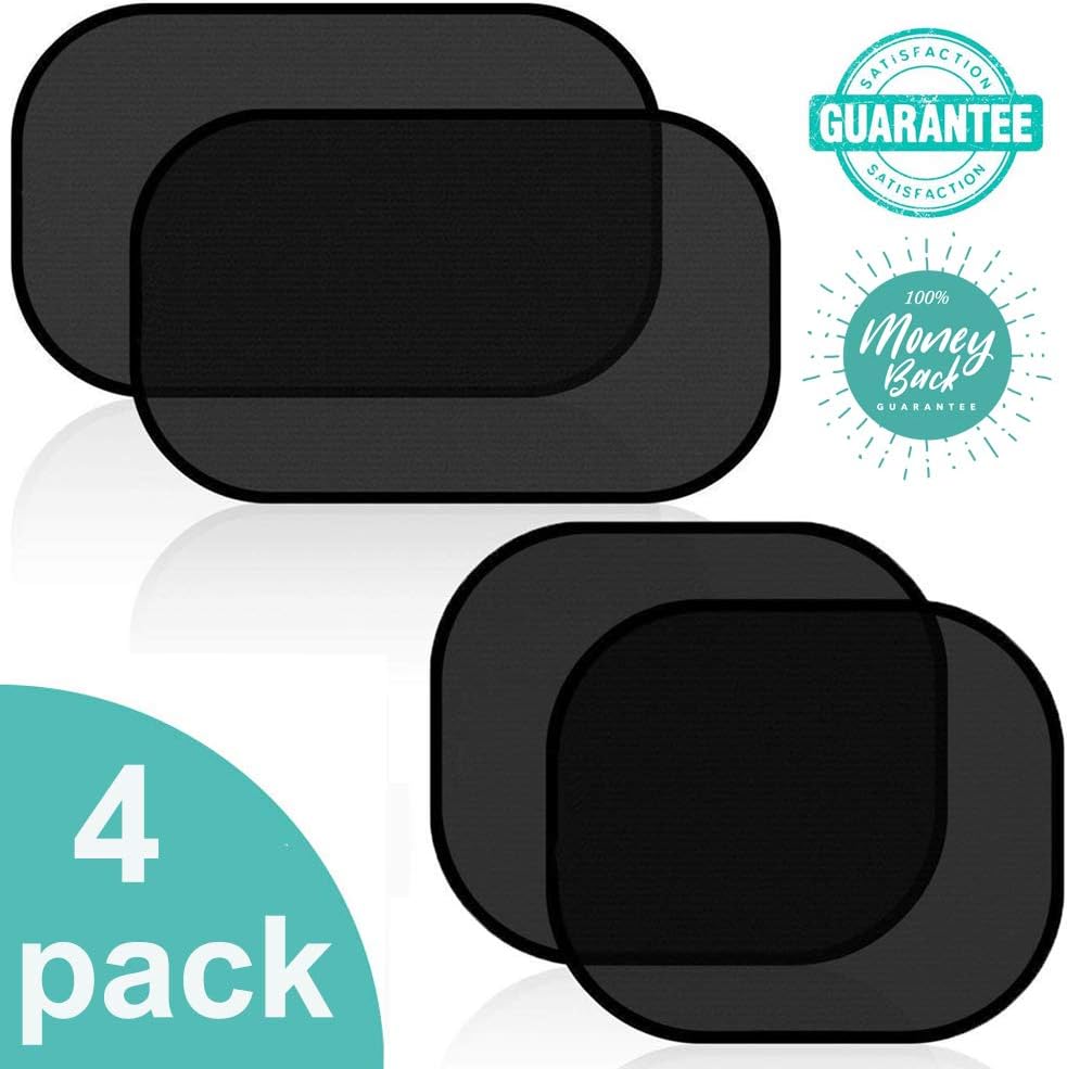 Car Window Shade for Baby Kid 4 Pack Sun Shade for Car Side Windows 2 Sizes Fit All Kind of Cars Truck SUV Automotive Shield Sunshade Car Seat Sun Protection