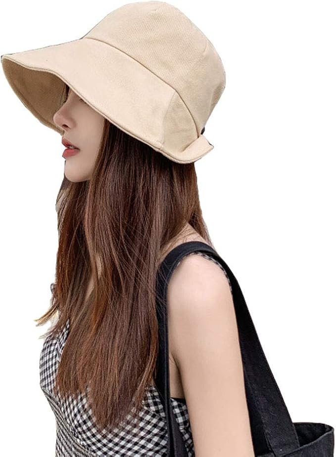 Cappello da sole da donna a tesa larga pieghevole anti-UV