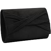 FLAIRFOLIO Elegant Clutch Purses for Women Evening Bags and Clutches Formal Faux Suede Purse for Prom Wedding Party