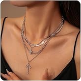 ANDKISS Cross Necklaces for Women - Dainty Cross Necklace 14k Gold Plated Necklace Simple Gold Charm Jewelry For Women Gift