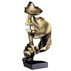 aboxoo Thinker Statue, Silence is Gold Abstract Art