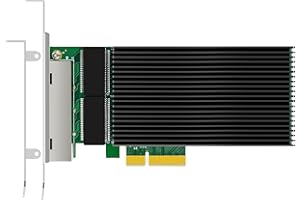 GLOTRENDS ST7419 4-Port 2.5G RJ45 Ethernet Network Card with Intel 1226 Controller, PCIE 3.0 X4 Interface, Support Windows 11