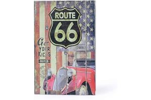 BSEASH Diversion Book Safe Storage Box (9.5"×6"×2.2"), Dictionary Secret Safe Can with Security Combination Lock, Diversion Book Hidden Safe (Route 66 Road-Code)