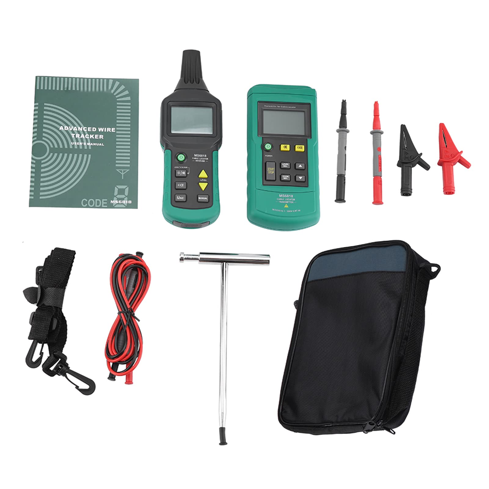 MS6818 12V-400V AC/DC Wire Tracker Test Cable Network Cable Locator Metal Pipe Detector Tester Line Tracker Full Set