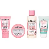 Soap &amp; Glory Star Treatment Skin Care Set, 4 Piece | Moisturizing Food Hand Cream, The Righteous Body Butter, Clean On Me Shower Gel, Face Soap &amp; Clarity Vitamin C Cleanser