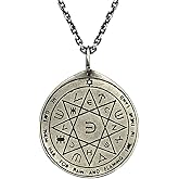 NIGHTCRUZ Key of Solomon Pendant Necklace, The Seventh Pentacle of Mars