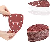 Himtop 40 Pcs Sanding Pads 11 Hole 152x105mm Assorted Grits 40/60/80/120/180 view 4