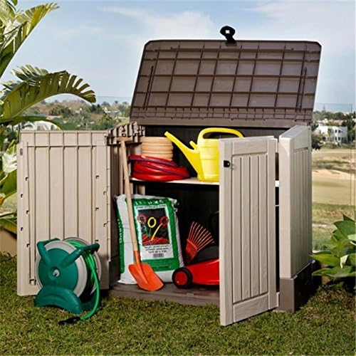 Keter Mini Store it Out Woodland 30 Plastic Garden Storage Box Brown