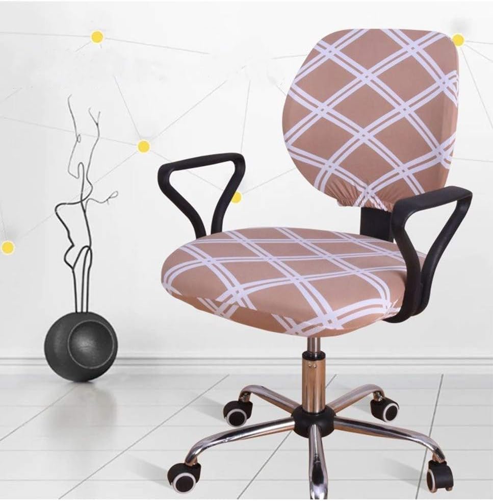 Slipcovers Black Striped Rhombus Ousicas Computer Office Chair Covers Stretchable Universal Desk Rotating Chair Slipcovers Protector Home Kitchen