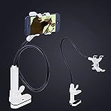 DaGou&reg; Gooseneck Flexible Long Arms Cell Phone Clip Holder Stand with Sitck-On Car Windowshield Dashboard Mount for IPhone 6,6 Plus,5,4S,3GS,IPod,GPS,PDA,Samsung Galaxy, HTC, Nokia, LG, Blackberry Holder with Fully Function (Black)