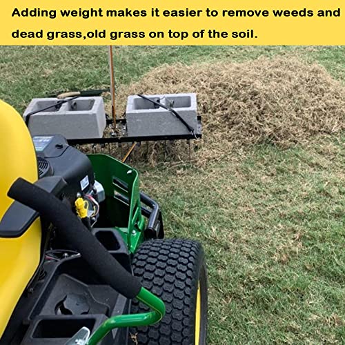 COATTOA 48Inch Lawn Sweeper Tow Behind Dethatcher, Landscape Rake